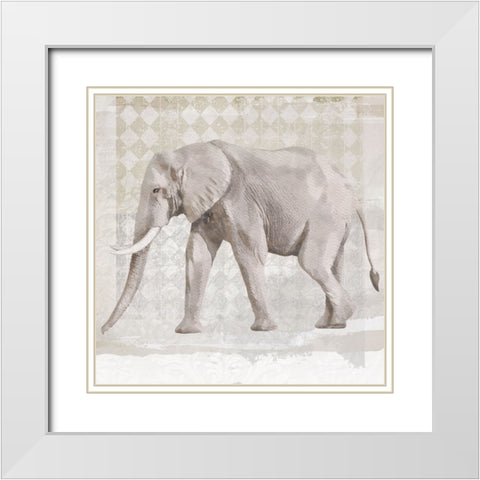 Ellie II White Modern Wood Framed Art Print with Double Matting by Smith, Karen