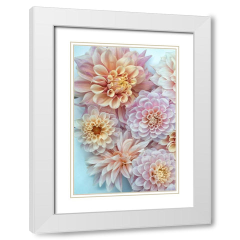 Dahlia Tapestry III White Modern Wood Framed Art Print with Double Matting by Stalus, Judy
