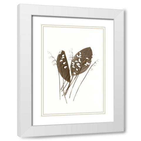 Lily of the Valley White Modern Wood Framed Art Print with Double Matting by Stalus, Judy