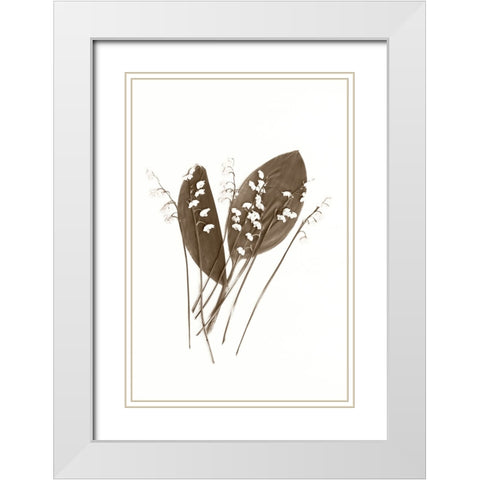 Lily of the Valley White Modern Wood Framed Art Print with Double Matting by Stalus, Judy