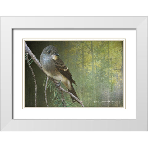 Western Wood Peewee White Modern Wood Framed Art Print with Double Matting by Vest, Christopher