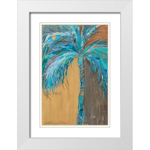 Palm in Brown White Modern Wood Framed Art Print with Double Matting by St Hilaire, Elizabeth