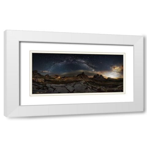 Galaxy Dolomites White Modern Wood Framed Art Print with Double Matting by Pedretti, Ivan