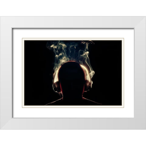 At maximum volume White Modern Wood Framed Art Print with Double Matting by Ianeva, Aida