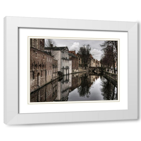 Reflections of the past ... White Modern Wood Framed Art Print with Double Matting by Depaepe, Yvette