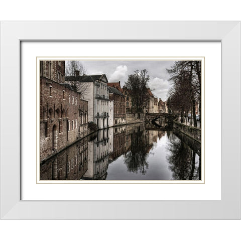 Reflections of the past ... White Modern Wood Framed Art Print with Double Matting by Depaepe, Yvette