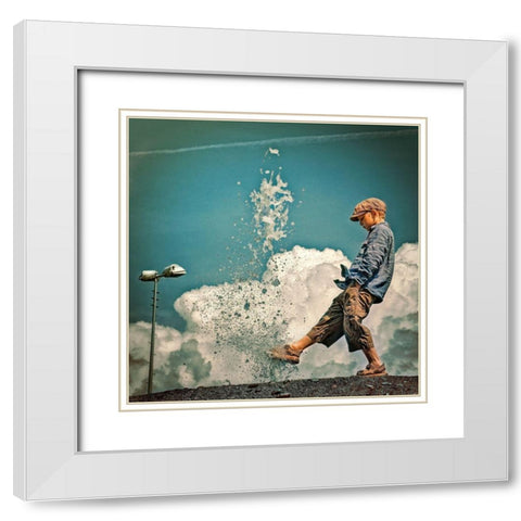 rainbows end White Modern Wood Framed Art Print with Double Matting by Ambra