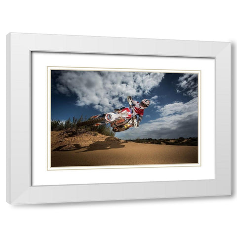 Knocked up White Modern Wood Framed Art Print with Double Matting by Amos, Nir