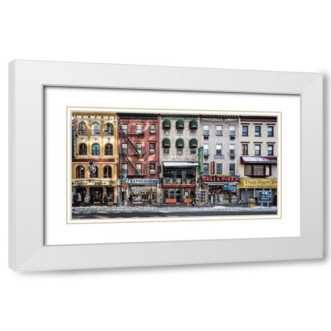 A cold day in NY White Modern Wood Framed Art Print with Double Matting by Pfeiffer, Peter