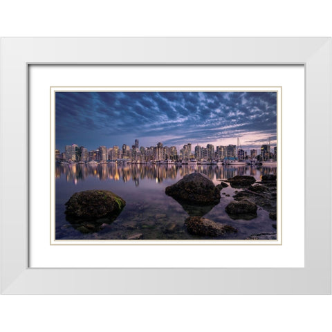 A Glowing Pearl White Modern Wood Framed Art Print with Double Matting by Agazzi, Andreas
