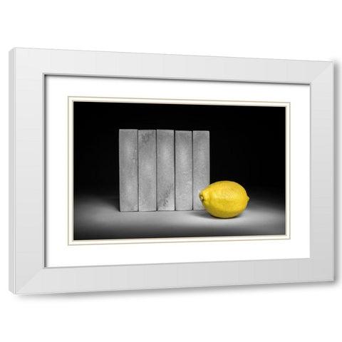 The Wall White Modern Wood Framed Art Print with Double Matting by Verot, Christophe