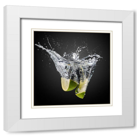Fresh Limes! White Modern Wood Framed Art Print with Double Matting by Yunta, Isma
