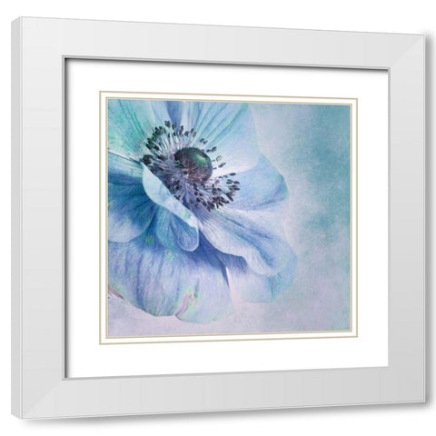 Shades of Blue White Modern Wood Framed Art Print with Double Matting by Wettstein, Priska