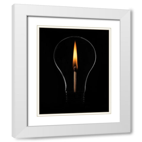 Match White Modern Wood Framed Art Print with Double Matting by Matsumura, Naoki