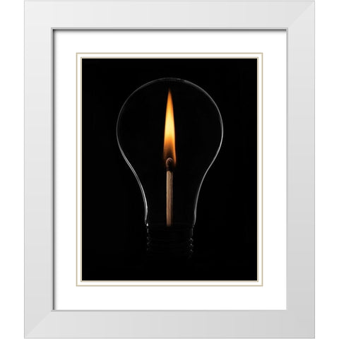 Match White Modern Wood Framed Art Print with Double Matting by Matsumura, Naoki