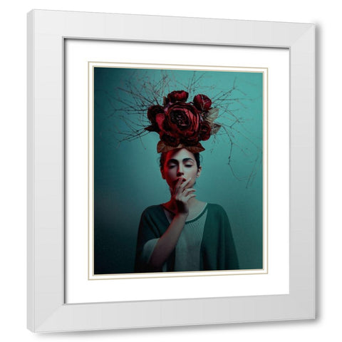 Untitled White Modern Wood Framed Art Print with Double Matting by Hamidnezhad, Amin