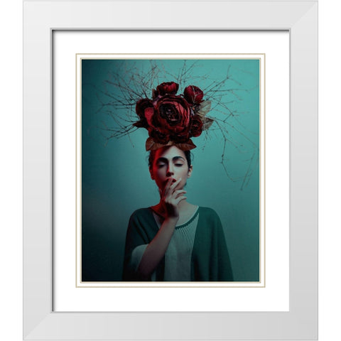 Untitled White Modern Wood Framed Art Print with Double Matting by Hamidnezhad, Amin