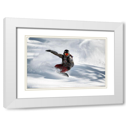 Frozen Moment White Modern Wood Framed Art Print with Double Matting by Sanne, Jakob