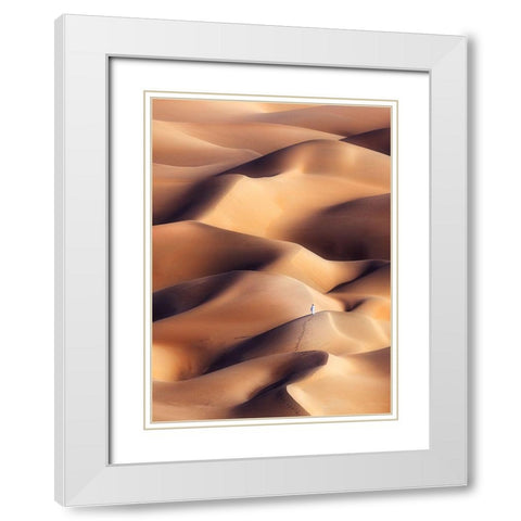 Chocolate Dunes White Modern Wood Framed Art Print with Double Matting by Al Hammadi, Khalid