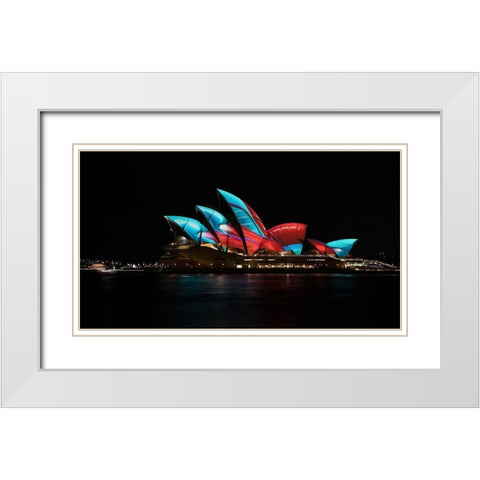 Vivid White Modern Wood Framed Art Print with Double Matting by Tjandra, C.S.