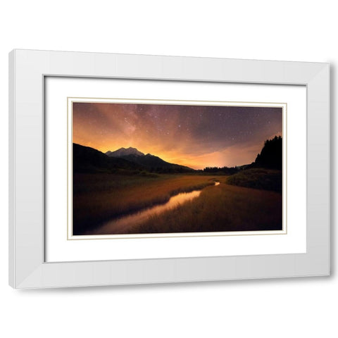 Zelenci springs White Modern Wood Framed Art Print with Double Matting by Krivec, Ales