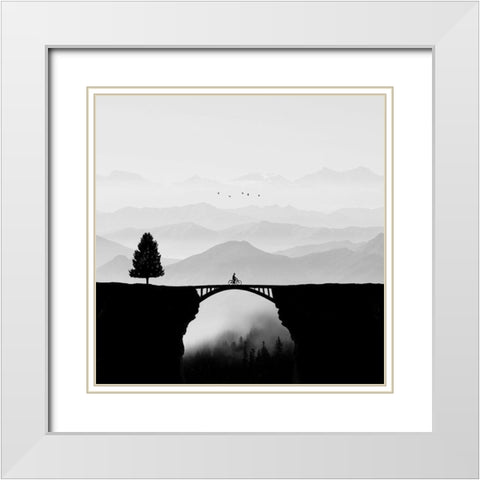 Dream vacation White Modern Wood Framed Art Print with Double Matting by Malijani, Hadi