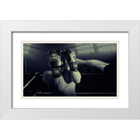 In the Glare of the Lights White Modern Wood Framed Art Print with Double Matting by Vrican, Adrian