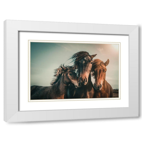 Family portrait White Modern Wood Framed Art Print with Double Matting by Hennen, Marcus