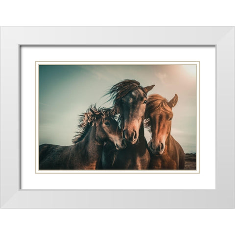 Family portrait White Modern Wood Framed Art Print with Double Matting by Hennen, Marcus