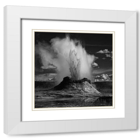Castle Geyser White Modern Wood Framed Art Print with Double Matting by Depaepe, Yvette