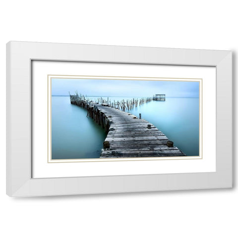 Carrasqueira II White Modern Wood Framed Art Print with Double Matting by M. Garcia, Jesus
