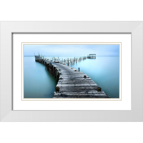 Carrasqueira II White Modern Wood Framed Art Print with Double Matting by M. Garcia, Jesus