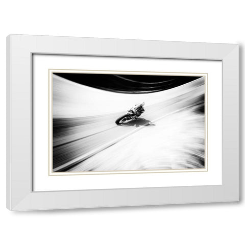 A Smoother Road White Modern Wood Framed Art Print with Double Matting by Abrantes, Paulo
