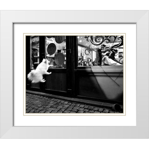 Last Customer White Modern Wood Framed Art Print with Double Matting by Momanu, Mirela