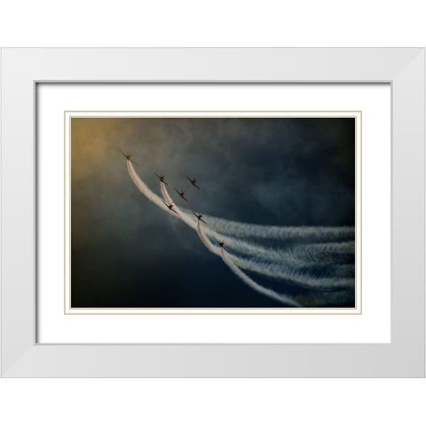 Air show White Modern Wood Framed Art Print with Double Matting by Grambone, Antonio