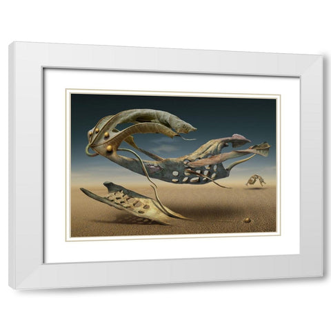 K 214 White Modern Wood Framed Art Print with Double Matting by Penchev, Radoslav