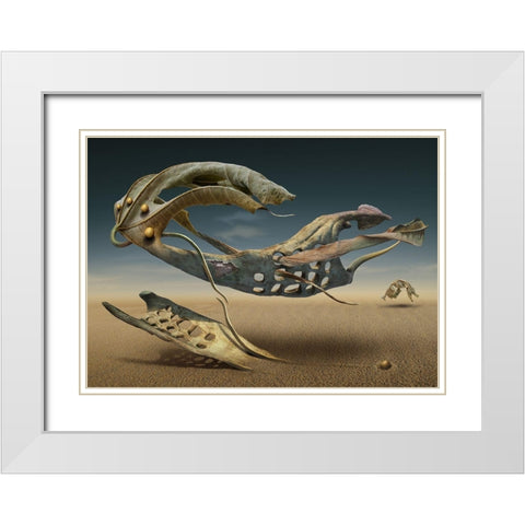 K 214 White Modern Wood Framed Art Print with Double Matting by Penchev, Radoslav