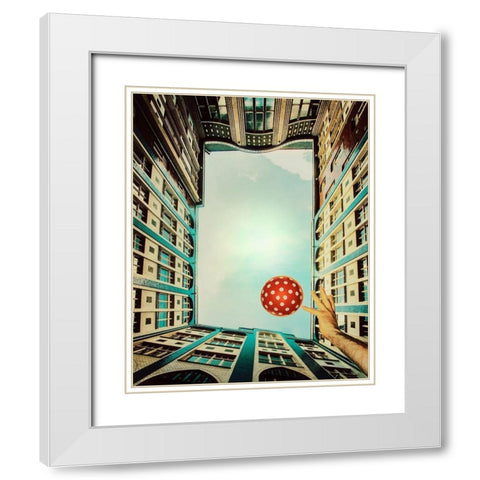 play it White Modern Wood Framed Art Print with Double Matting by Ambra