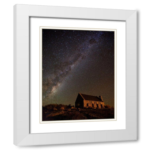 Church of the Good Shepherd White Modern Wood Framed Art Print with Double Matting by Zhang, Yan