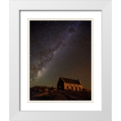 Church of the Good Shepherd White Modern Wood Framed Art Print with Double Matting by Zhang, Yan