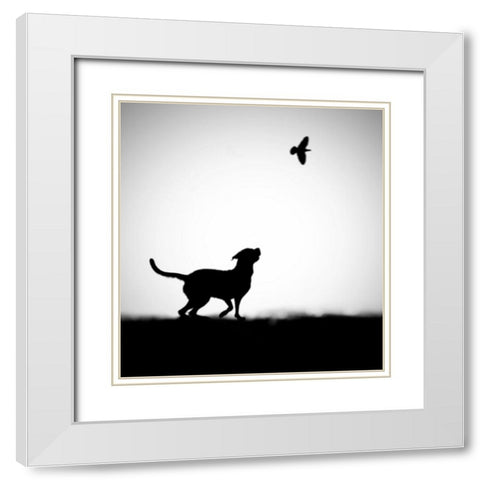 The Clue White Modern Wood Framed Art Print with Double Matting by Lee, Hengki