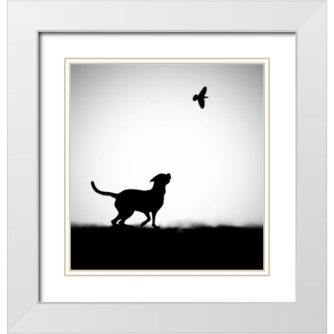 The Clue White Modern Wood Framed Art Print with Double Matting by Lee, Hengki