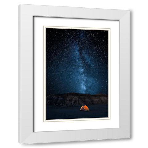 The Sky is my Blanket White Modern Wood Framed Art Print with Double Matting by Fan, John