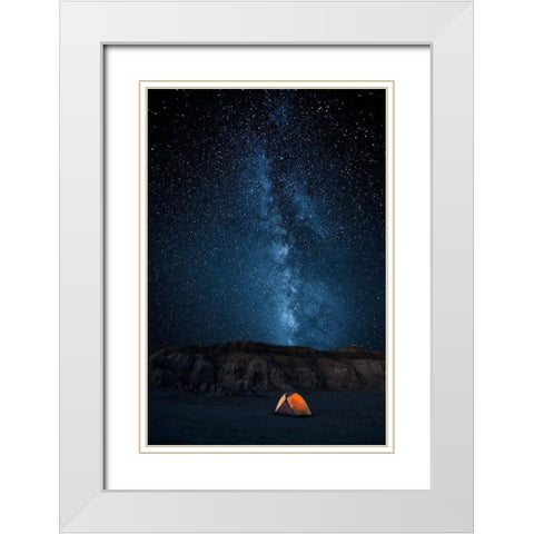 The Sky is my Blanket White Modern Wood Framed Art Print with Double Matting by Fan, John