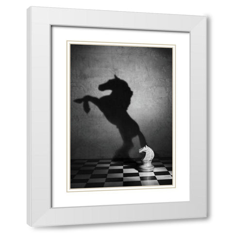 The soul of a mustang White Modern Wood Framed Art Print with Double Matting by Ivanova, Victoria