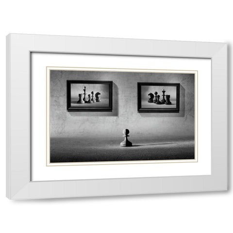 The choice to make White Modern Wood Framed Art Print with Double Matting by Ivanova, Victoria