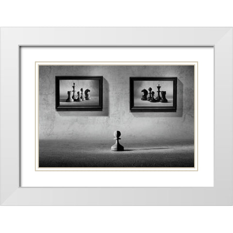 The choice to make White Modern Wood Framed Art Print with Double Matting by Ivanova, Victoria