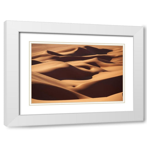 Curves White Modern Wood Framed Art Print with Double Matting by Slosar, Ivan