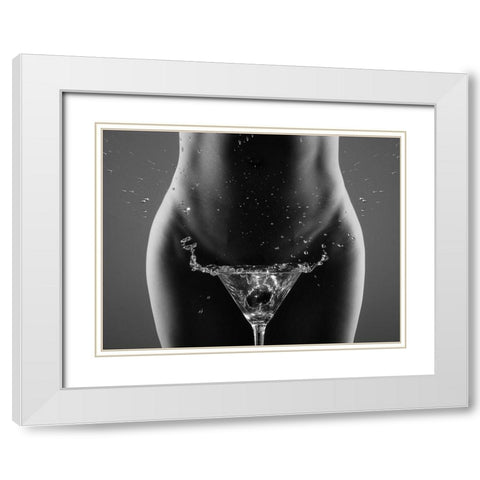 There´s Your drink Sir White Modern Wood Framed Art Print with Double Matting by Helerand, Roland