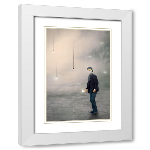 Illumination White Modern Wood Framed Art Print with Double Matting by Bowen, Baden